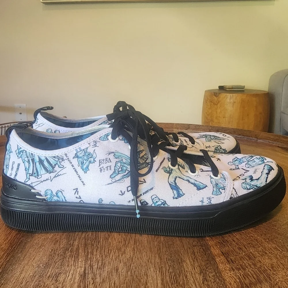 Toms x Star Wars Canvas Character Sketch Trvl Lite Low Top Sneakers Mens 10.5